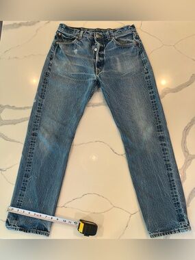 Levi's Vintage Straight Fit Denim Jeans - Faded Blue